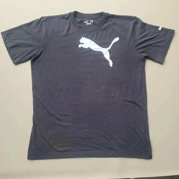 Puma  Crew Neck Short Sleeve T-Shirt Big Tall Mens Black Casual Top Polyester M - Picture 1 of 6